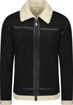 Heren jas - heren jack - Sherpa - Jacket men - Zwart