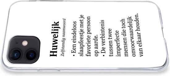 Coque iPhone 12 - Mariée - Mariage - Citation - Siliconen