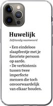 Telefoonhoesje Geschikt voor iPhone 13 Pro hoesje - Spreuken - Trouwen - 'Huwelijk' - Quotes - Siliconen Telefoonhoesje