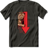 Bear Market - Crypto T-Shirt Kleding Cadeau | Dames / Heren / Unisex | Bitcoin / Ethereum shirt | Grappig Verjaardag kado | Tshirt Met Print | - Donker Grijs - 3XL
