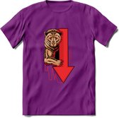 Bear Market - Crypto T-Shirt Kleding Cadeau | Dames / Heren / Unisex | Bitcoin / Ethereum shirt | Grappig Verjaardag kado | Tshirt Met Print | - Paars - M