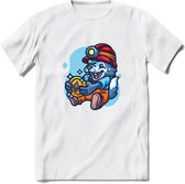 Mining Wolf - Crypto T-Shirt Kleding Cadeau | Dames / Heren / Unisex | Bitcoin / Ethereum shirt | Grappig Verjaardag kado | Tshirt Met Print  Prijs - Wit - L