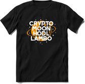 Crypto Moon - T-Shirt Kleding Cadeau | Dames / Heren / Unisex | Bitcoin / Ethereum shirt | Grappig Verjaardag kado | Tshirt Met Print  Prijs - Zwart - XXL