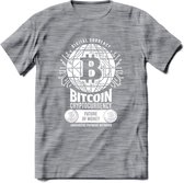 Bitcoin Future - Crypto T-Shirt Kleding Cadeau | Dames / Heren / Unisex | Bitcoin / Ethereum shirt | Grappig Verjaardag kado | Tshirt Met Print | - Donker Grijs - Gemaleerd - XL
