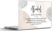 Laptop sticker - 17.3 inch - Woordenboek - Alcohol - Spreuken