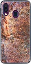 Coque Samsung Galaxy A40 - Fer - Marron - Rouille - Coque de téléphone en Siliconen