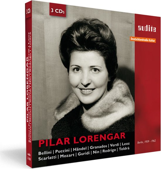 Pilar Lorengar, 3 CD's, Audite, Master Release Original Tapes, met pelskraag.