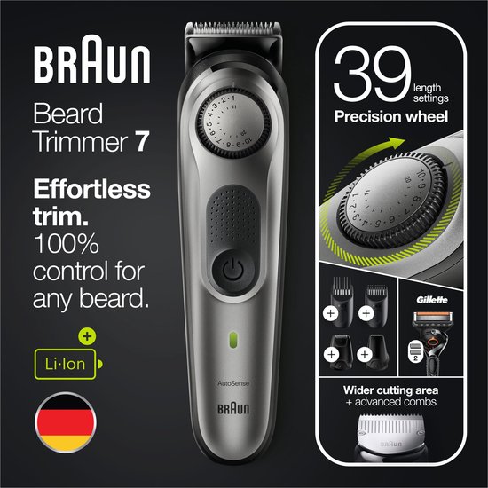 Braun 7 BT7320 Tondeuse À Barbe Pour Homme - Tondeuse Pour Visage - Cheveux  | bol.com