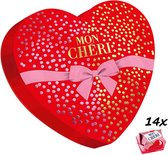 Mon Chéri Bonbons doosje in hartvorm - 14 stuks - 147 gram