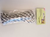 Joycrafts-paracord 5 meter- zwart/wit gemeleerd