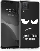 kwmobile telefoonhoesje geschikt voor Samsung Galaxy A12 - Hoesje voor smartphone - Don't Touch My Phone design