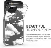 kwmobile telefoonhoesje voor Apple iPhone 13 - Hoesje voor smartphone in wit / transparant - Wolken design