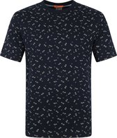 Scotch and Soda - T-Shirt Print Donkerblauw - L - Modern-fit