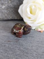 Schildpad beeld Drakenbloed Jaspis