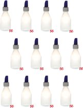 Set van 12 lege 100 ml flesjes met spateldop