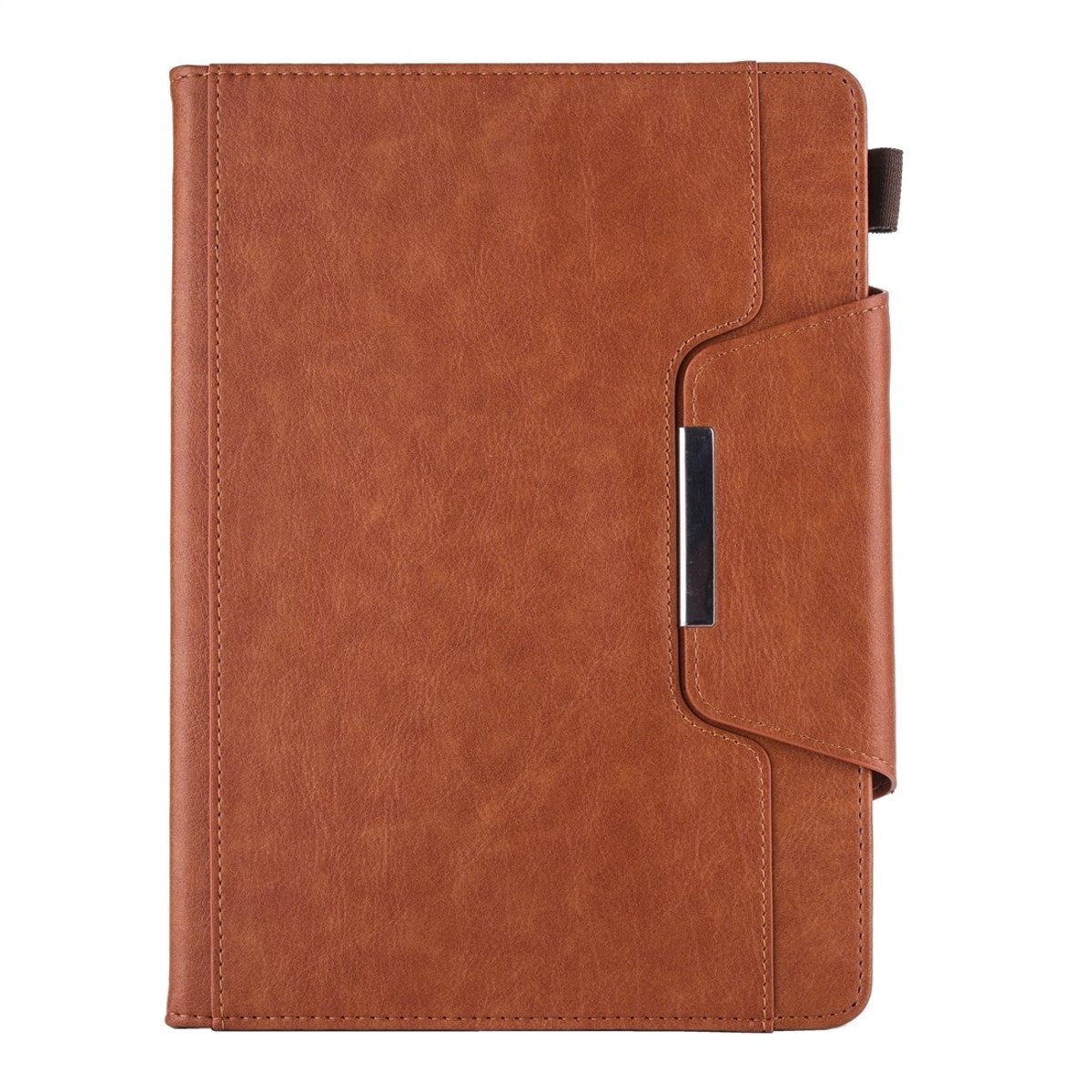 Mobigear Tablethoes geschikt voor Apple iPad 9 (2021) Hoes | Mobigear Luxury Bookcase + Stylus Houder - Bruin