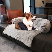 Comfortabele Honden Slaapbank -Hondenmand -105x95x15cm- wit/bruin