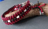 halsband hond Paracord, een hondenhalsband met tekenkralen en metalen kralen