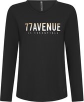 Zoso T-shirt Esther 221  Black Gold 0000 2700 Dames Maat - M