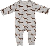Snurk - Jumpsuits voor baby's - James Grey Jumpsuit - Grijs - Maat 56EU