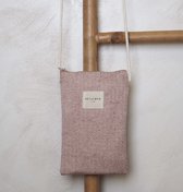 Schoudertas klein NAT - telefoontasje met koord - schoudertasje - festivaltasje - de la Mur LIne