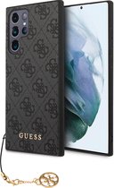 Guess Charms Samsung Galaxy S22 Ultra hoesje - Grijs