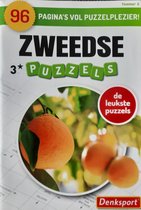 Denksport | Zweedse puzzels 96 pagina's | 3 sterren Denksport puzzelboekjes Puzzelboeken volwassenen | zweedse denksport| zweedse puzzels nederlands | 96 puzzels