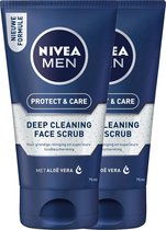 Nivea Men Protect & Care Diepe Reinigende Gezichtsscrub - Pak Je Voordeel - 2 x 75 ml
