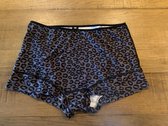 RJ Bodywear Ladies short pure color Black Net Lace maat 3XL