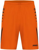 Jako Challenge Short Heren - Fluo Oranje / Zwart