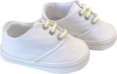 Papulin Wit 4-8mnd Mt 18 Canvas Sneaker Babyschoen PPLN6273