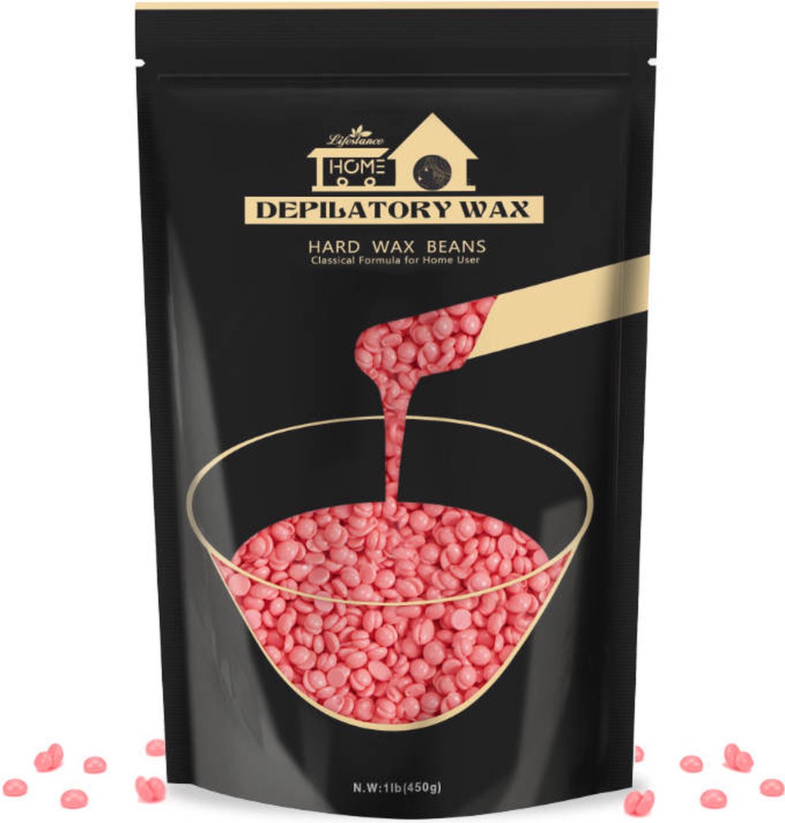 Lifestance Wax beans - Pink Rose - Parels - Wax bonen - Ontharen - Harsen - Waxen - 450 gram