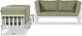 Lanterfant® Lars - Loungeset - Antraciet - Uitklapbaar Wit -