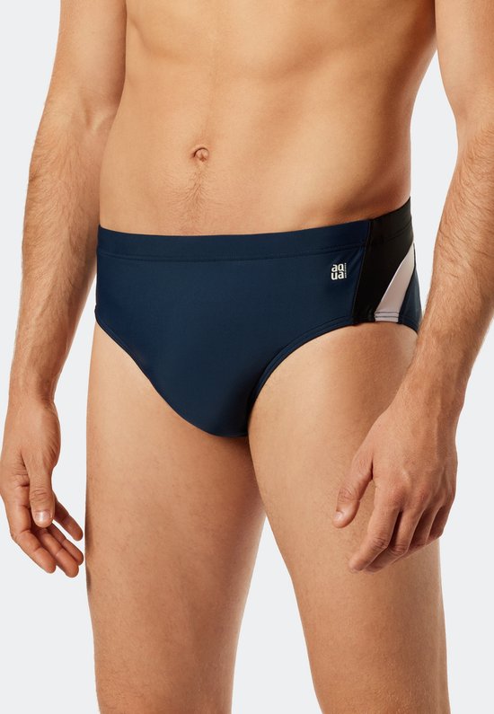 Schiesser Nautical Active Short de bain pour homme en tricot recyclé à rayures latérales - Taille L