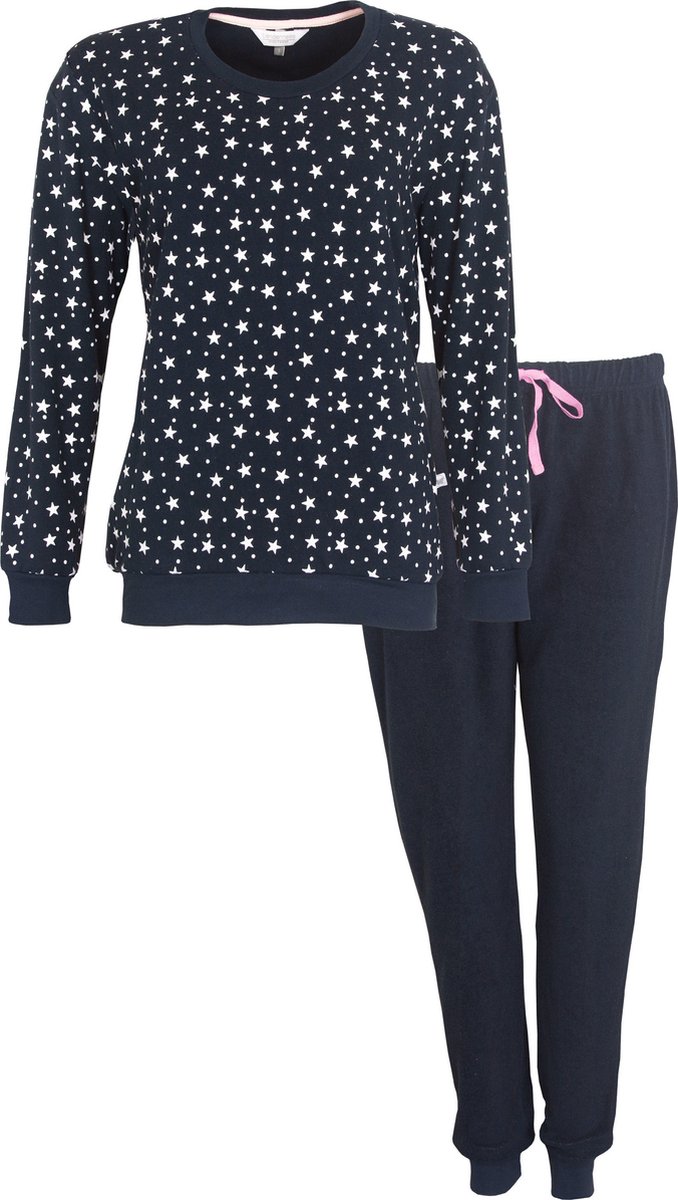 Tenderness Dames Pyjama - Badstof - Sterren - Blauw