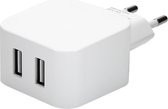 DUO USB snel lader 5V 3A  - USB Snel Oplader voor Smartphones en Tablets - Thuis snellader - USB stekker - USB snel oplader - Wit