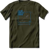 ME-262 Vliegtuig T-Shirt | Unisex leger Kleding | Dames - Heren Straaljager shirt | Army F16 | Grappig bouwpakket Cadeau | - Leger Groen - L
