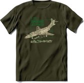 F-101 Vliegtuig T-Shirt | Unisex leger Kleding | Dames - Heren Straaljager shirt | Army F16 | Grappig bouwpakket Cadeau | - Leger Groen - XL