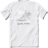 SU-35 Vliegtuig T-Shirt | Unisex leger Kleding | Dames - Heren Straaljager shirt | Army F16 | Grappig bouwpakket Cadeau | - Wit - S