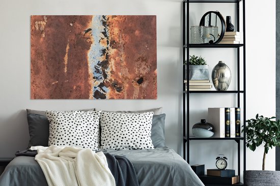 Tableau sur toile Rouille Rouge - Rouille - Métal - 120x80 cm - Décoration murale