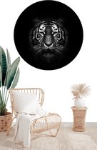 Behangcirkel Dark tiger | ⌀ 100 cm | Wandecoratie | Wandcirkel