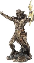 MadDeco - beeldje Zeus - bronskleurig - polystone - beschermer gezin en vreemdelingen