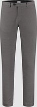 Broek Fonda Fancy Chino Pants with turn up Prince de Galle Poly Viscose Ghost Grey