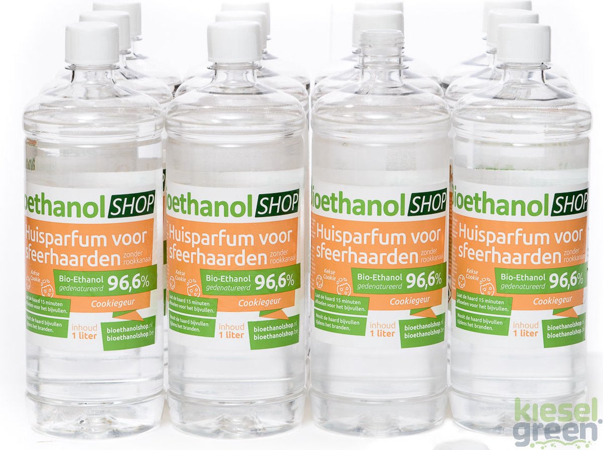 Bio-Ethanol met Chocoladegeur-PREMIUM- bioethanol 96,6%- biobrandstof – 12x1 liter