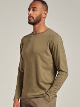 T-shirt Newman Roundneck l/s Slub Jersey Army Green