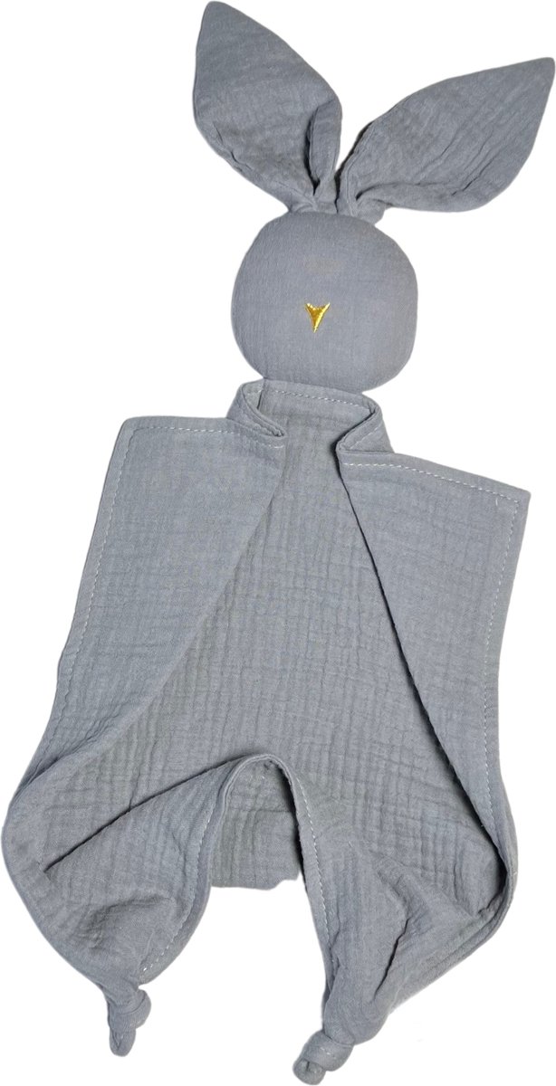 Goedkoopste Louka speendoekje konijn grijs - hydrofiel - organic katoen - speendoekje - speenknuffel