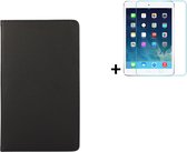 Coque iPad Pro 10.5 2017 - 10.5 pouces - Coque iPad Air 3 10.5 2019 - iPad 10.5 Bookcase Cover - Protecteur d'écran iPad 10.5 - Coque Zwart + Tempered Glass