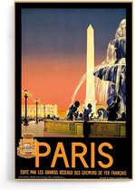 Walljar - Paris Fontein - Muurdecoratie - Poster