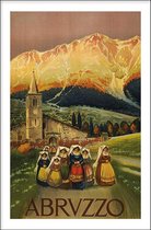 Walljar - Italië Abrvzzo - Muurdecoratie - Poster met lijst
