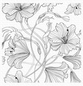 Harmonious Hibiscus Rubber Background Stamp (BG-127)